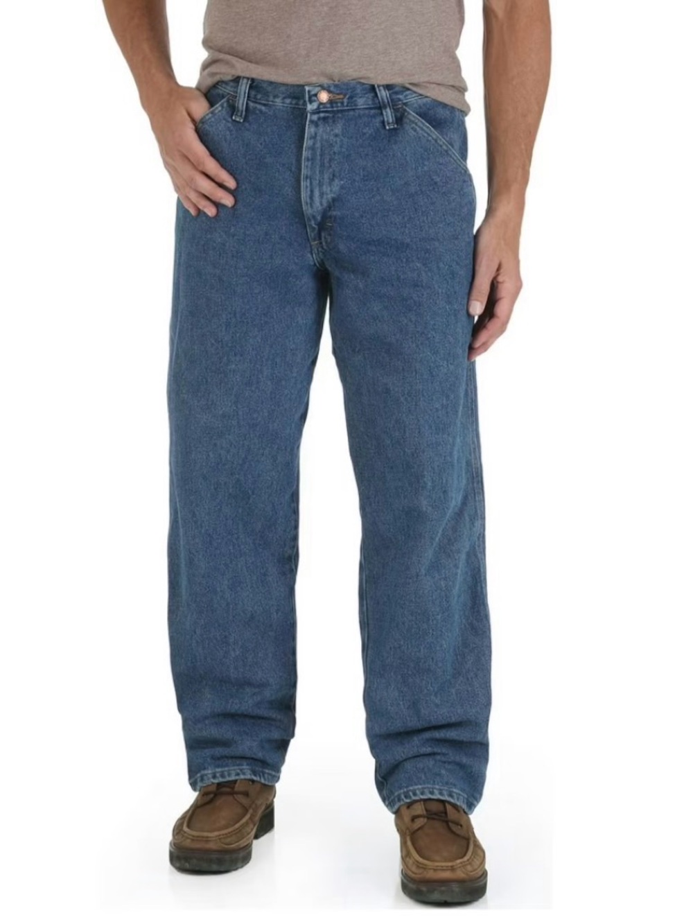 🆕 Wrangler Rustler Men's Straight Leg Carpenter Heavyweight Denim Jeans 38x32